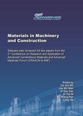 Cover: Materials in Machinery and Construction - Trans Tech Publications Ltd