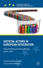Cover: Societal Actors in European Integration - Palgrave Macmillan