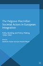 Cover: Societal Actors in European Integration - Palgrave Macmillan