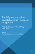 Cover: Societal Actors in European Integration - Palgrave Macmillan