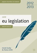 Cover: Core EU Legislation 2012-13 - Palgrave Macmillan