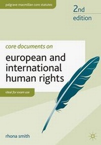 Enlarge image Cover: Core Documents on European and International Human Rights - Palgrave