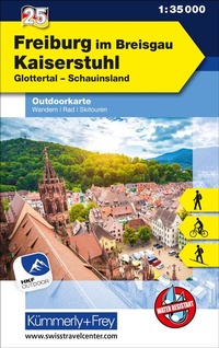 Abbildung von: Kümmerly+Frey Outdoorkarte Deutschland 25 Freiburg im Breisgau, Kaiserstuhl 1:35.000 - Hallwag Kümmerly+Frey