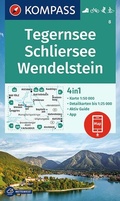 Cover: KOMPASS Wanderkarte 8 Tegernsee, Schliersee, Wendelstein 1:50.000 - KOMPASS-Karten