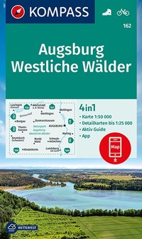 Abbildung von: KOMPASS Wanderkarte 162 Augsburg, Westliche Wälder 1:50.000 - KOMPASS-Karten