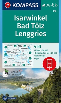 Abbildung von: KOMPASS Wanderkarte 182 Isarwinkel, Bad Tölz, Lenggries 1:50.000 - KOMPASS-Karten