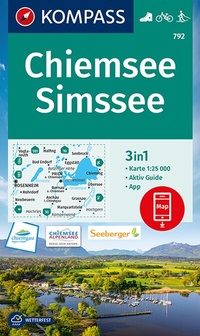 Abbildung von: KOMPASS Wanderkarte 792 KOMPASS 792 Wanderkarte Chiemsee, Simssee 1:25.000 - KOMPASS-Karten
