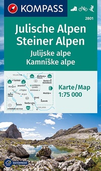 Abbildung von: KOMPASS Wanderkarte 2801 Julische Alpen/Julijske alpe, Steiner Alpen/Kamniske alpe 1:75.000 - KOMPASS-Karten
