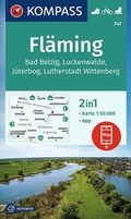 Cover: KOMPASS Wanderkarte 747 Fl&auml;ming, Bad Belzig, Luckenwalde, J&uuml;terbog, Lutherstadt Wittenberg 1:50.000 - KOMPASS-Karten