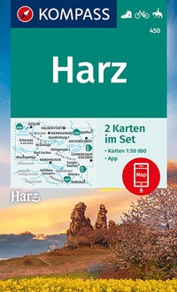 Abbildung von: KOMPASS Wanderkarten-Set 450 Harz (2 Karten) 1:50.000 - KOMPASS-Karten