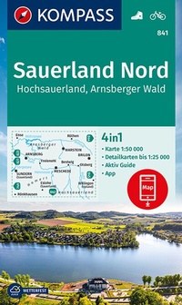 Abbildung von: KOMPASS Wanderkarte 841 Sauerland 1, Hochsauerland, Arnsberger Wald 1:50.000 - KOMPASS-Karten