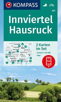 Abbildung von: KOMPASS Wanderkarten-Set 201 Innviertel, Hausruck (2 Karten) 1:50.000 - KOMPASS-Karten