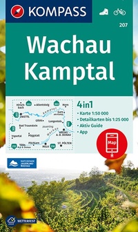 Abbildung von: KOMPASS Wanderkarte 207 Wachau, Kamptal 1:50.000 - KOMPASS-Karten