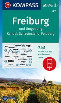 Abbildung von: KOMPASS Wanderkarte 889 Freiburg und Umgebung, Kandel, Schauinsland, Feldberg 1:25.000 - KOMPASS-Karten