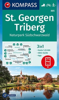 Abbildung von: KOMPASS Wanderkarte 885 St. Georgen, Triberg, Naturpark Südschwarzwald 1:25.000 - KOMPASS-Karten