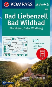 Abbildung von: KOMPASS Wanderkarte 873 Bad Liebenzell, Bad Wildbad 1:25.000 - KOMPASS-Karten