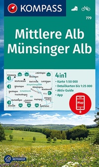 Abbildung von: KOMPASS Wanderkarte 779 Mittlere Alb, Münsinger Alb 1:50.000 - KOMPASS-Karten