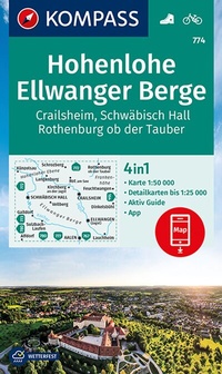 Abbildung von: KOMPASS Wanderkarte 774 Hohenlohe, Ellwanger Berge, Crailsheim, Schwäbisch Hall, Rothenburg ob der Tauber 1:50.000 - KOMPASS-Karten
