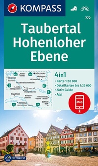 Abbildung von: KOMPASS Wanderkarte 772 Taubertal, Hohenloher Ebene 1:50.000 - KOMPASS-Karten