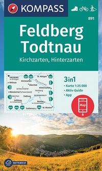 Abbildung von: KOMPASS Wanderkarte 891 Feldberg, Todtnau, Kirchzarten, Hinterzarten 1:25.000 - KOMPASS-Karten