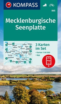 Abbildung von: KOMPASS Wanderkarten-Set 865 Mecklenburgische Seenplatte (3 Karten) 1:60.000 - KOMPASS-Karten