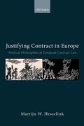 Cover: Justifying Contract in Europe - OUP eBook