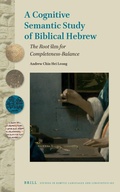 Cover: A Cognitive Semantic Study of Biblical Hebrew - Brill