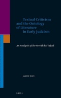 Cover: Textual Criticism and the Ontology of Literature in Early Judaism - Brill