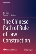 Cover: The Chinese Path of Rule of Law Construction - Springer