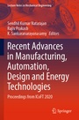 Cover: Recent Advances in Manufacturing, Automation, Design and Energy Technologies - Springer