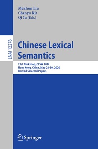 Abbildung von: Chinese Lexical Semantics - Springer