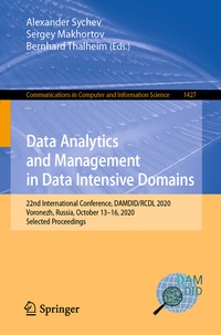 Abbildung von: Data Analytics and Management in Data Intensive Domains - Springer