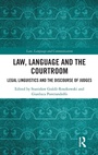 Cover: Law, Language and the Courtroom - Routledge
