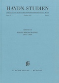 Cover: Haydn-Studien - Haydn-Bibliographie 2012-2020 - Henle, G&uuml;nter