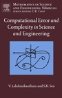 Cover: Computational Error and Complexity in Science and Engineering - Elsevier