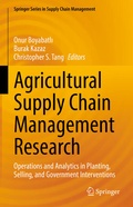 Cover: Agricultural Supply Chain Management Research - Springer