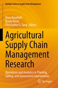Cover: Agricultural Supply Chain Management Research - Springer