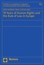 Cover: 70 Years of Human Rights and the Rule of Law in Europe - Nomos