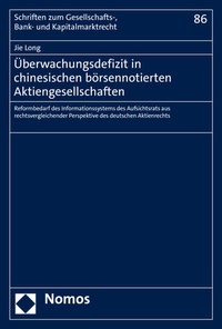 Abbildung von: Überwachungsdefizit in chinesischen börsennotierten Aktiengesellschaften - Nomos