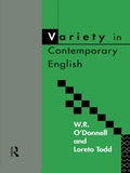 Cover: Variety in Contemporary English - Routledge