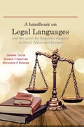 Cover: handbook on Legal Languages and the quest for linguistic equality in South Africa and beyond - SUN PReSS