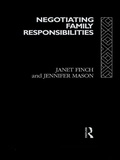 Cover: Negotiating Family Responsibilities - Routledge