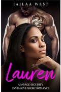 Cover: Lauren: A Savage Security Short - jai-latte romance books
