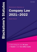Cover: Blackstone's Statutes on Company Law 2021-2022 - Oxford University Press