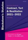 Bild: Blackstone's Statutes on Contract, Tort & Restitution 2021-2022 - Oxford University Press