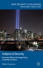 Cover: Subjects of Security - Palgrave Macmillan