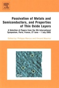Cover: Passivation of Metals and Semiconductors, and Properties of Thin Oxide Layers - Elsevier