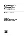 Cover: Wittgenstein's Philosophical Investigations - Routledge