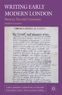 Cover: Writing Early Modern London - Palgrave Macmillan