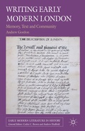 Cover: Writing Early Modern London - Palgrave Macmillan